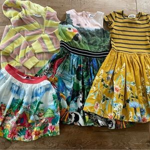 Molo & Mayoral Dress, Skirt & Hooded Sweatshirt Bundle Lot Sz 7/8